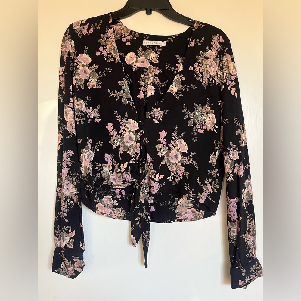 Flynn Skye Floral Tie Blouse